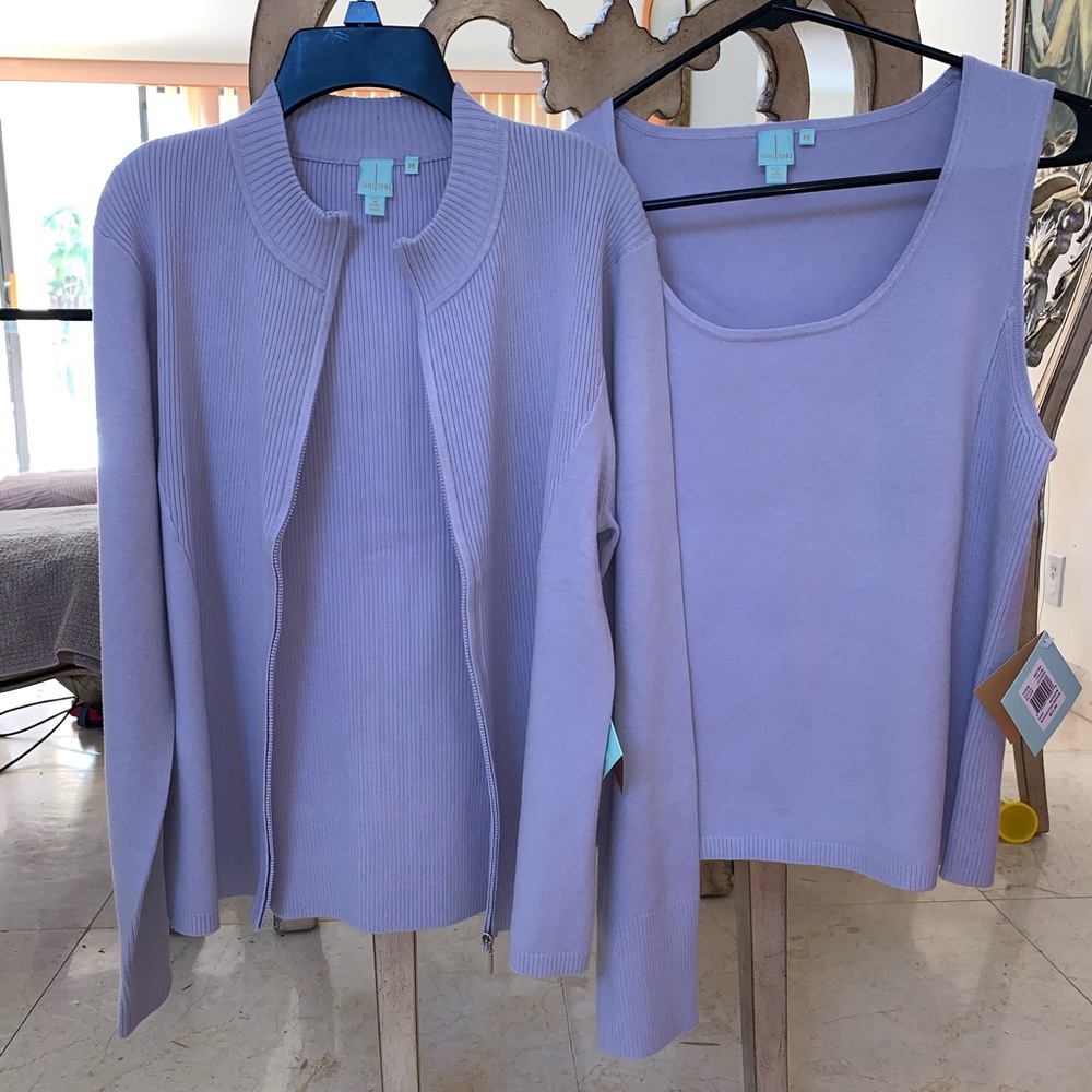 NWT Light Lavender cardigan set size M
